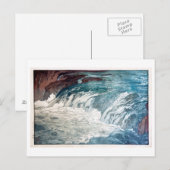 渓 流, Rapids, Hiroshi Yoshida, Holzschnitt Postkarte (Vorne/Hinten)