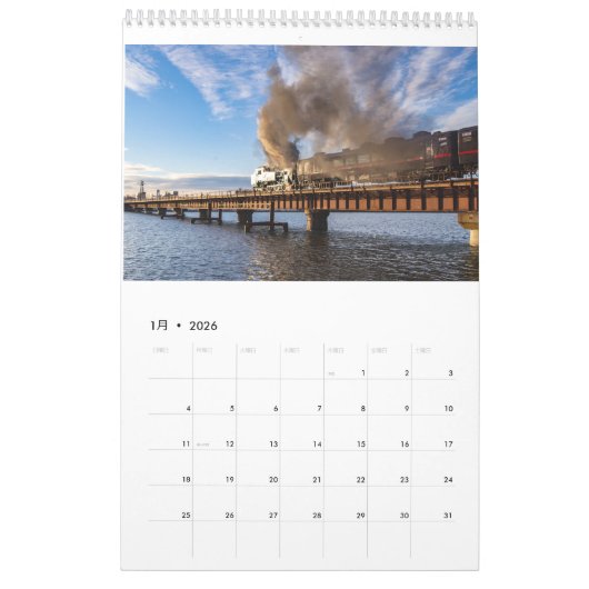 渡良瀬珈琲焙煎所 2025年 鉄道情景 KALENDER (Jan 2026)