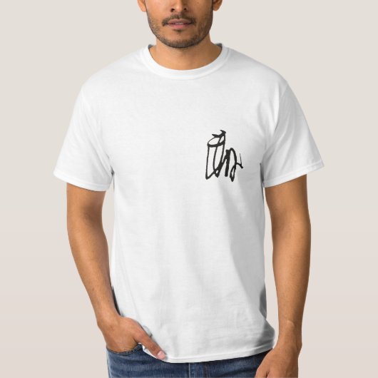 源頼朝 将軍の花押 前面ワンポイントーレプリカ(プリント花押) T-Shirt (Vorderseite)