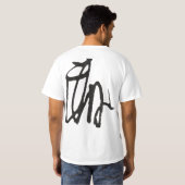 源頼朝 征夷大将軍 花押(プリント花押入り) T-Shirt (Schwarz voll)