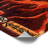 火 男, 国 Mann 芳 Feuers, Kuniyoshi, Ukiyo-e Poster (Ecke)