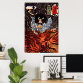 火 男, 国 Mann 芳 Feuers, Kuniyoshi, Ukiyo-e Poster (Heimbüro)