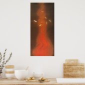 炎 舞, 速 御 Tanz 舟 Flammen, Gyoshū Poster (Küche)