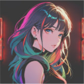 煌霞の少女【Radiant Haze Girl】セラミックタイル Aufkleber (Vorderseite)