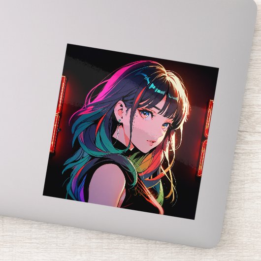 煌霞の少女【Radiant Haze Girl】セラミックタイル Aufkleber (Detail)