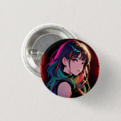 煌霞の少女【Radiant Haze Girl】セラミックタイル Button (Vorne & Hinten)