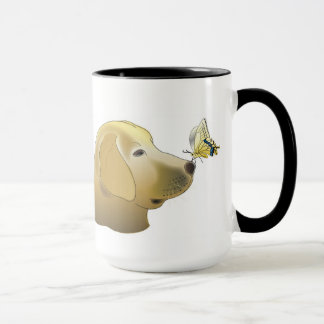 犬と蝶のマグカップ TASSE
