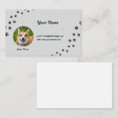 犬(飼い犬)の写真と名前が入れられる VISITENKARTE (Vorne/Hinten)