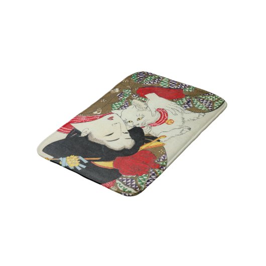 猫が好き, 芳年 I Liebe-Katzen, Yoshitoshi, Ukiyo-e Badematte (Schrägansicht)