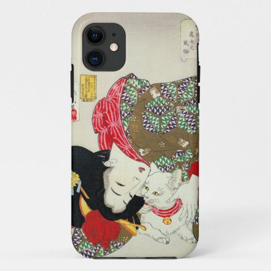 猫が好き, 芳年 I Liebe-Katzen, Yoshitoshi, Ukiyo-e Case-Mate iPhone Hülle (Rückseite)