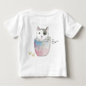 猫ちゃんのご挨拶 BABY T-SHIRT (Rückseite)