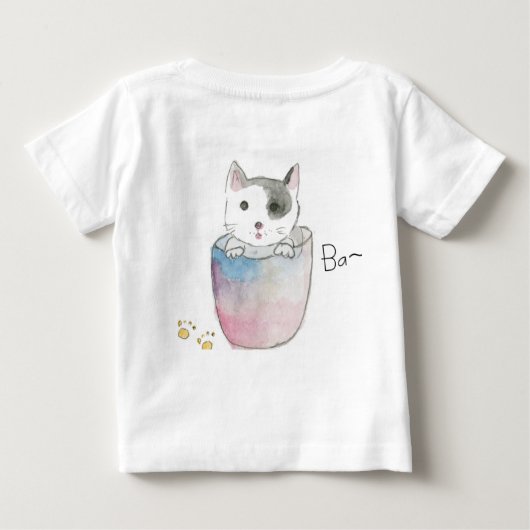 猫ちゃんのご挨拶 BABY T-SHIRT (Rückseite)