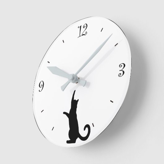 猫の掛け時計 Cat clock Runde Wanduhr (Winkel)