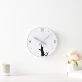 猫の掛け時計 Cat clock Runde Wanduhr (Zuhause)
