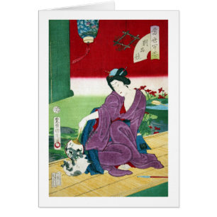 猫 と 女, 国 Katze und Frauen, Toyohara Kunichika, Uki
