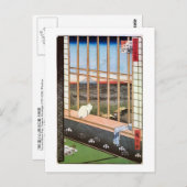 猫 と 富 山, 広 Cat und Mount Fuji, Hiroshige, 重 Postkarte (Vorne/Hinten)