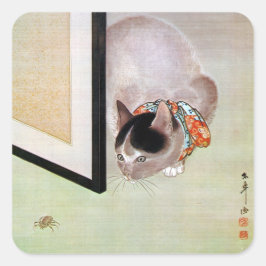 猫 と 蛛, 東 Kat und Spike, Toko Quadratischer Aufkleber