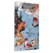 猫 と 魚, 国 Cat and Goldfish, Kuniyoshi, Ukiyo-e Klemmbrett (Rechts)