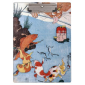 猫 と 魚, 国 Cat and Goldfish, Kuniyoshi, Ukiyo-e Klemmbrett (Vorderseite)