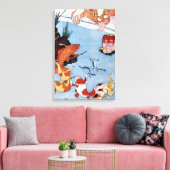 猫 と 魚, 国 Cat and Goldfish, Kuniyoshi, Ukiyo-e Leinwanddruck (Insitu (Wohnzimmer))
