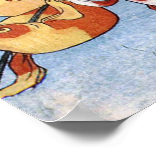 猫 と 魚, 国 Cat and Goldfish, Kuniyoshi, Ukiyo-e Poster (Ecke)