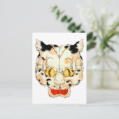 猫 の 顔, 芳 Gesicht der Katze, Yoshifuji, Ukiyoe Postkarte (Stehend Vorderseite)