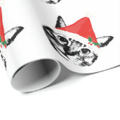 猫 & サンタ帽 GESCHENKPAPIER (Rolleneckpunkt)