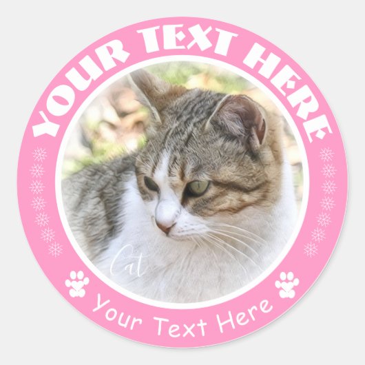 猫 ラ ウ シ ド ル RUNDER AUFKLEBER (Vorderseite)