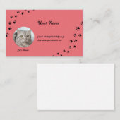 猫(飼い猫)の写真と名前が入れられる 名刺 VISITENKARTE (Vorne/Hinten)