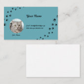 猫(飼い猫)の写真と名前が入れられる 名刺 VISITENKARTE (Vorne/Hinten)