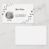 猫(飼い猫)の写真と名前が入れられる 名刺 VISITENKARTE (Vorne/Hinten)