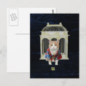 猫 Lucky Cat Postkarte (Vorne/Hinten)