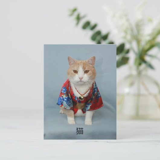 猫 POSTKARTE (Stehend Vorderseite)
