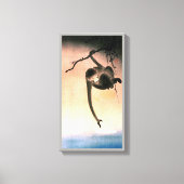 猿, 小原古邨 Monkey reaching the Moon, Ohara Koson Leinwanddruck (Vorderseite)