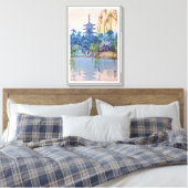 猿 澤 池, Sarusawa Pond, Hiroshi Yoshida, Woodcut Leinwanddruck (Insitu (Schlafzimmer))