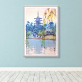 猿 澤 池, Sarusawa Pond, Hiroshi Yoshida, Woodcut Leinwanddruck (Insitu (Holzboden))