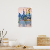 猿 澤 池, Sarusawa Pond, Hiroshi Yoshida, Woodcut Poster (Küche)