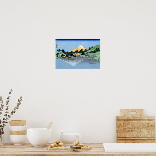 甲州三坂水面, 北斎 POSTER (Küche)