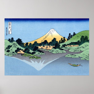 甲 州 三 水 面, 北 Blick auf Mt.Fuji aus Misaka, Hokusai Poster