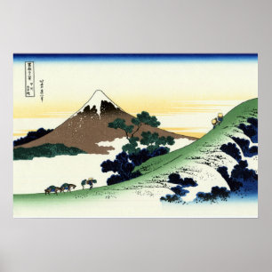 甲 州 犬 峠, 北 Blick 斎 Fuji aus Inume, Hokusai Poster
