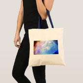 異次元の世界で泳ぐイルカとクジラ　  ラージトートバッグ TRAGETASCHE (Vorderseite (Produkt))