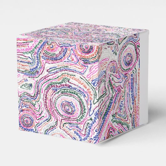 白い線の入った「算数曼荼羅」ボックス GESCHENKSCHACHTEL (Vorderseite)