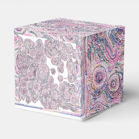 白い線の入った「算数曼荼羅」ボックス GESCHENKSCHACHTEL (Rückseite)