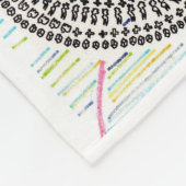 白地と黒地の算数曼荼羅ブランケット FLEECEDECKE (Ecke)