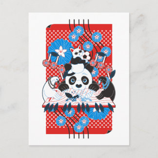 白黒合戦4色(Black and white battle 4 colors) Postkarte