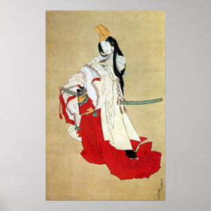 白 拍 子, 北 Shirabyōshi Dancer, Hokusai, Ukiyo-e Poster