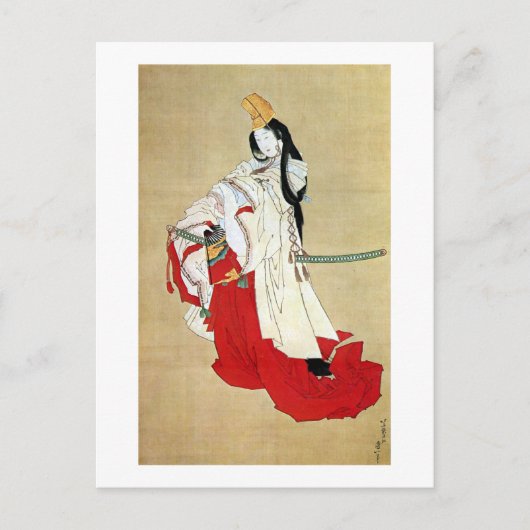 白 拍 子, 北 Shirabyōshi Dancer, Hokusai, Ukiyo-e Postkarte (Vorderseite)