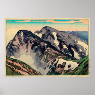 白 馬 頂, Spitze des Shiroumadake, Yoshida, Walcut Poster