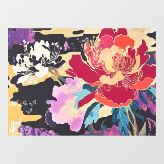 百花繚乱 Reimagined Fensteraufkleber (Blatt)