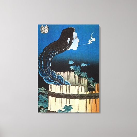 皿 お 化 け, 北 Gespenster der Dische, Hokusai, Ukiyo-e Leinwanddruck (Vorderseite)